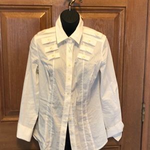 Etcetera White Button Down Blouse